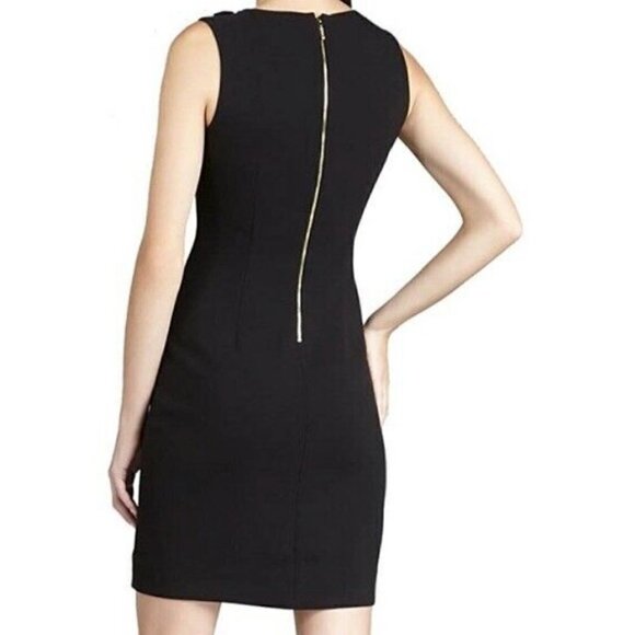 KATE SPADE Diana Ruby Red/Blk Beaded Sleeveless Sheath Black Dress, EUC 6 S - Picture 2 of 15